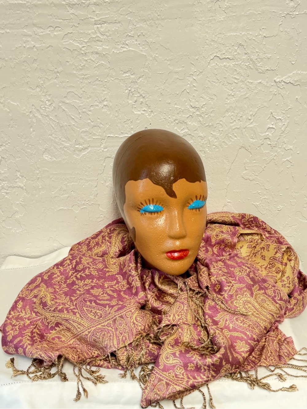 Paisley Pashmina Company Wrap Scarf in Plum-Taupe - Women's Accessories